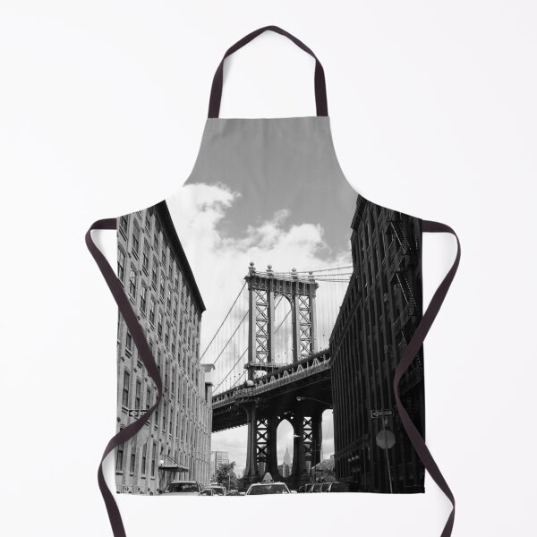 Item preview, Down under the Brooklyn Bridge, Columbia Heights, East River, Brooklyn, New York black and white photograph designed and sold by Astrid Arkhangelsky.