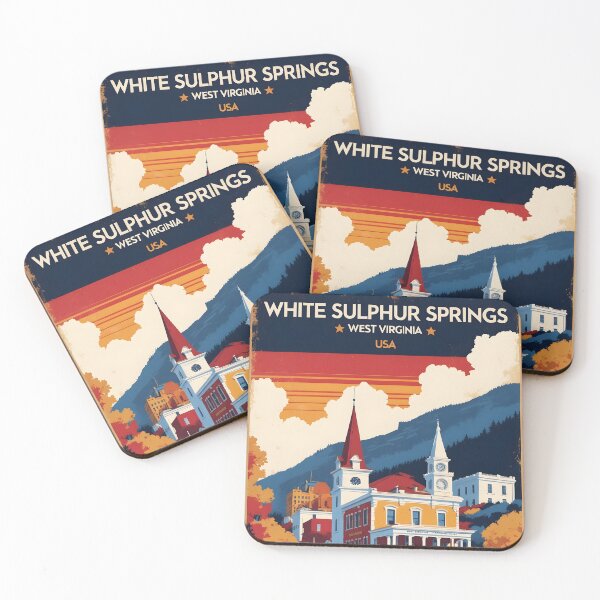 Item preview, White Sulphur Springs West Virginia 1950s USA Vintage Travel Tourism designed and sold by TravelersGems.