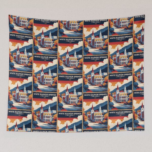 Item preview, White Sulphur Springs West Virginia 1950s USA Vintage Travel Tourism designed and sold by TravelersGems.
