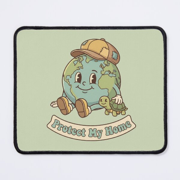 Item preview, Earth Day Graphic, Cute Earth and Turtle Mascot designed and sold by Savage Dreams.