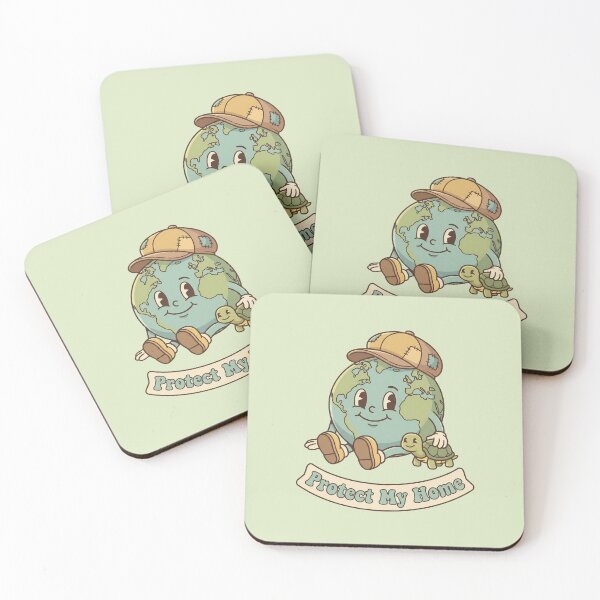 Item preview, Earth Day Graphic, Cute Earth and Turtle Mascot designed and sold by Savage Dreams.
