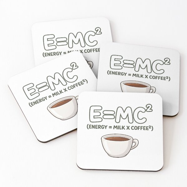 Item preview, E=MC² Energy Equals Milk x Coffee² Funny Physics designed and sold by TshirtsOnline-.