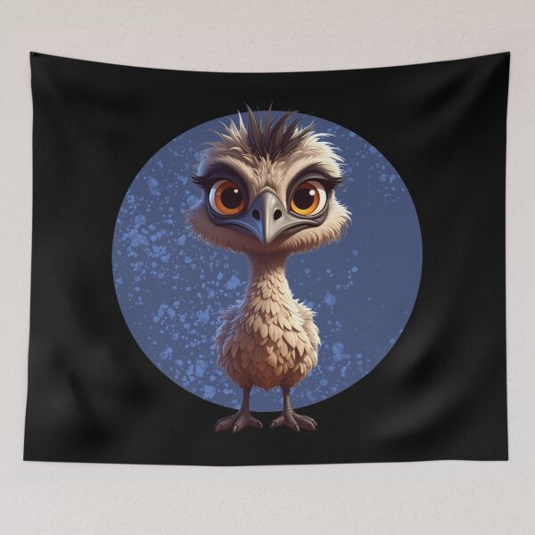 Item preview, Grumpy Emu – Funny Sassy Emu Bird Cartoon Art designed and sold by TripleMoonCrafts.