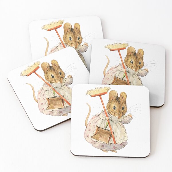 Item preview, Cute Mouse Watercolor Illustration Cottagecore Maid Design for Animal Lovers designed and sold by RickE.