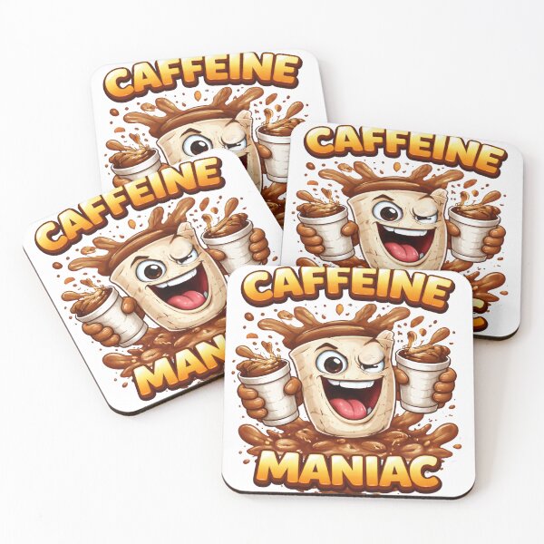 Item preview, Caffeine Maniac – Cartoon Coffee Chaos designed and sold by AndrewYoko.
