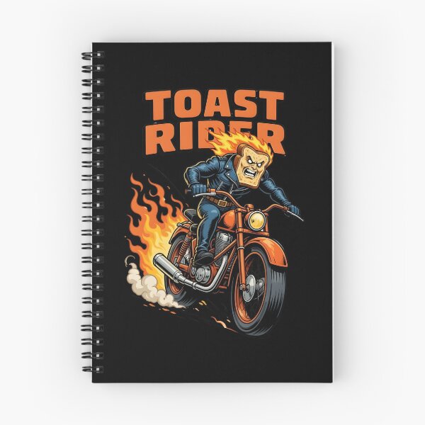 Item preview, Toast Rider - Flaming Bread Biker Motorcycle designed and sold by TshirtsOnline-.