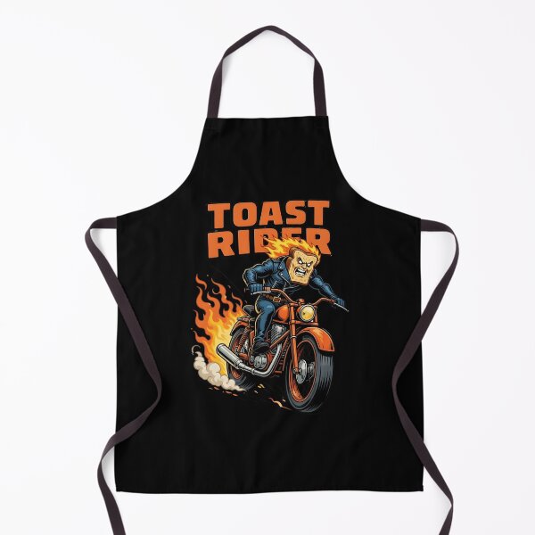 Item preview, Toast Rider - Flaming Bread Biker Motorcycle designed and sold by TshirtsOnline-.