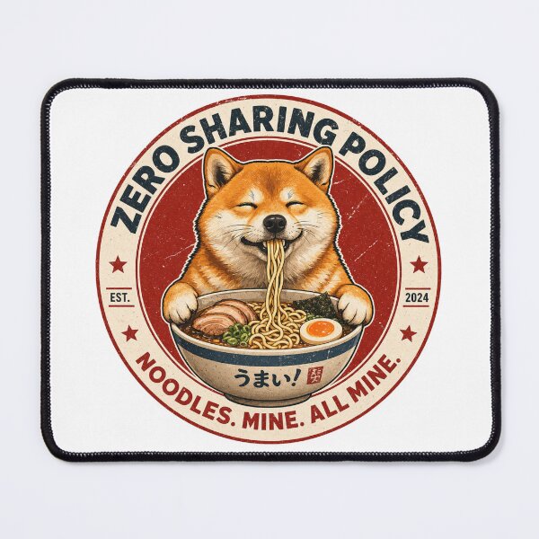 Item preview, Shiba Inu Ramen Meme | Zero Sharing Policy | Funny Dog Noodle Design designed and sold by FrenchieFever.