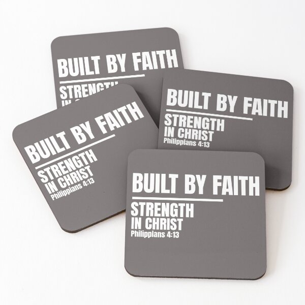 Item preview, Built By Faith Christian T-Shirt | Philippians 4:13 Strength in Christ | Faith Apparel Motivation designed and sold by BuiltbyFaith.