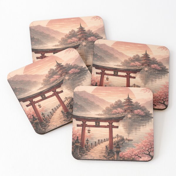 Item preview, Temple by the Water at Sunset designed and sold by veralique.