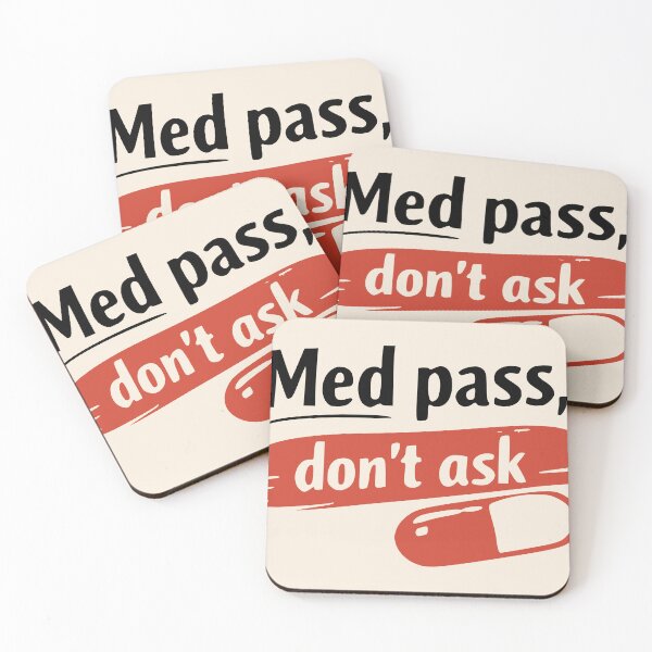 Item preview, Med Pass Don’t Ask Sticker – Nurse Insider Joke Funny Quote Sticker – Coffee Lover Humor Design, Chaos Life Aesthetic, Work Hustle Energy Gift designed and sold by VectorJoy.