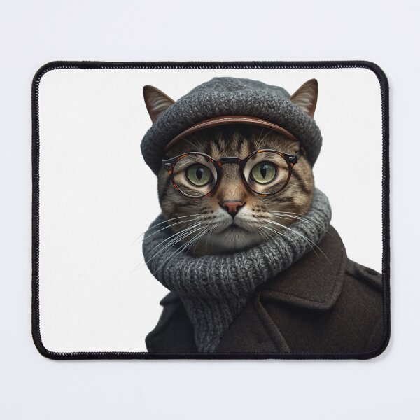 Item preview, Vintage Scholar Cat Portrait - Intelligent Literary Tabby designed and sold by Timastorart.