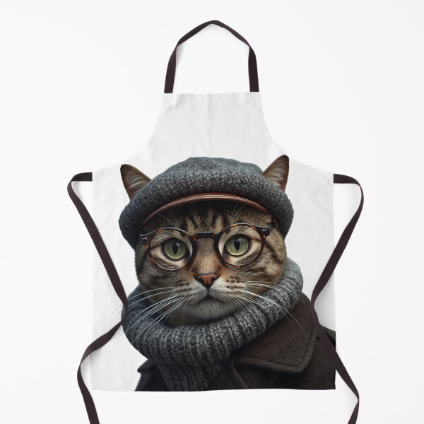 Item preview, Vintage Scholar Cat Portrait - Intelligent Literary Tabby designed and sold by Timastorart.