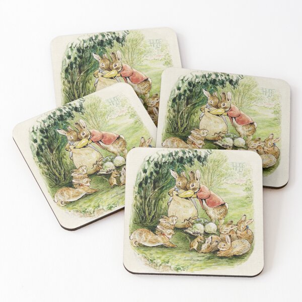 Item preview, Cute Bunny Watercolor Vintage Illustration Family Scene Design for Cottagecore Lovers designed and sold by RickE.