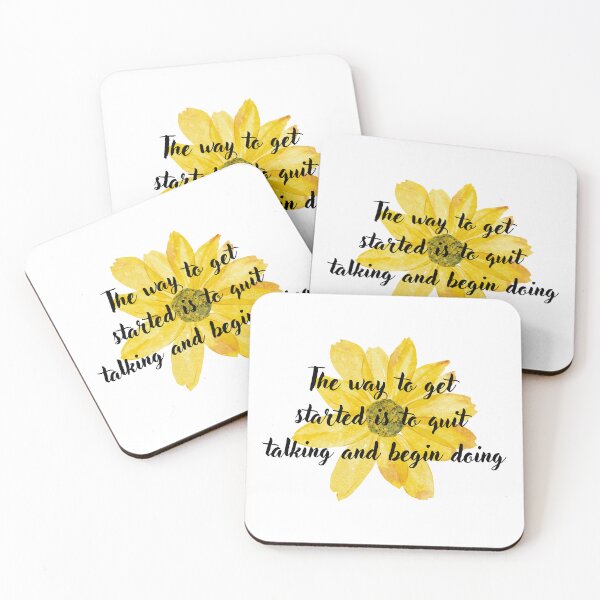 Item preview, Sunflower Motivational Quote - Quit Talking Begin Doing designed and sold by The Daily Progress.