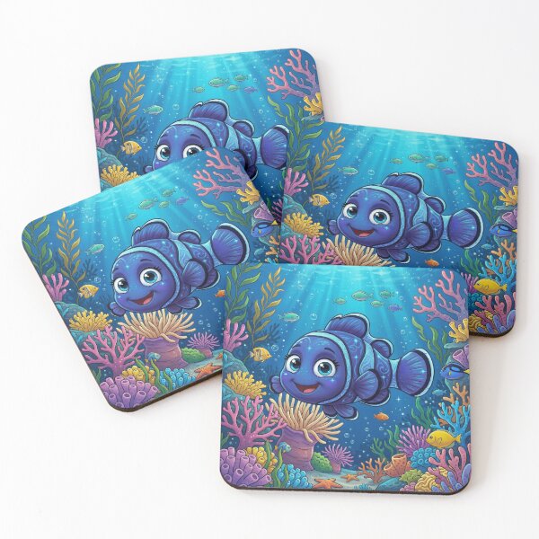 Item preview, Cute Clownfish Cartoon – Playful Underwater Nemo Style designed and sold by ZyphraPrint.