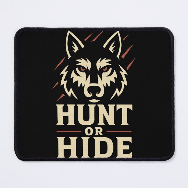 Item preview, Hunt or Hide Wolf Motivation T-Shirt Design designed and sold by SaDesign99.