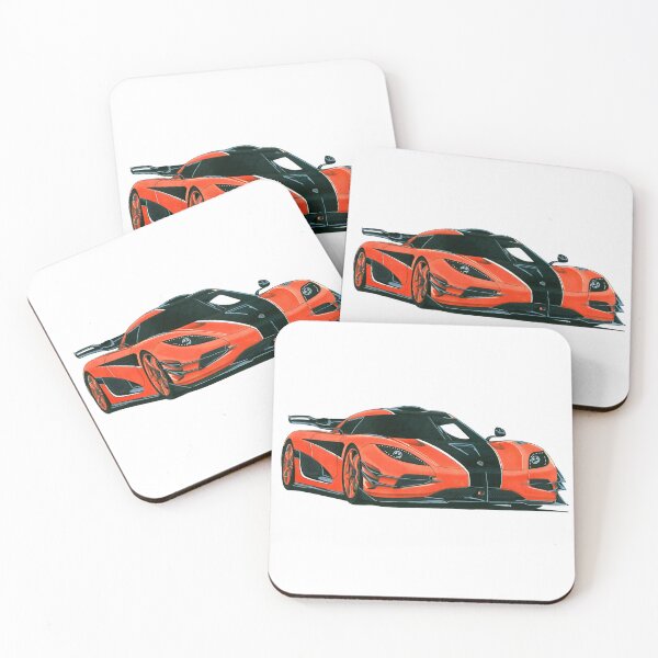 Item preview, Exclusive drawing legendary orange limited-production hypercar Swedish Agera One 5.0L twin-turbocharged V8 engine designed and sold by Cars23.