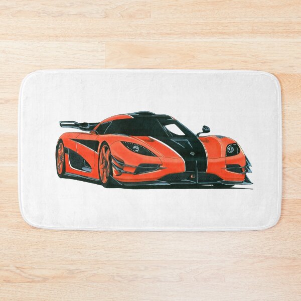 Item preview, Exclusive drawing legendary orange limited-production hypercar Swedish Agera One 5.0L twin-turbocharged V8 engine designed and sold by Cars23.