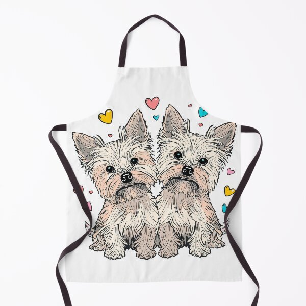 Item preview, Yorkshire Terrier with flowers and hearts designed and sold by TanyaLovus.