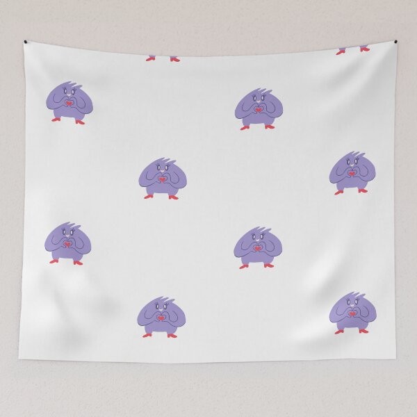 Item preview, Cute Kawaii Purple Monster with Love Heart Illustration designed and sold by meri3465.
