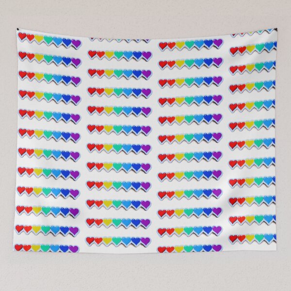 Item preview, Rainbow Hearts Connected designed and sold by Vermont Gifts and Art.