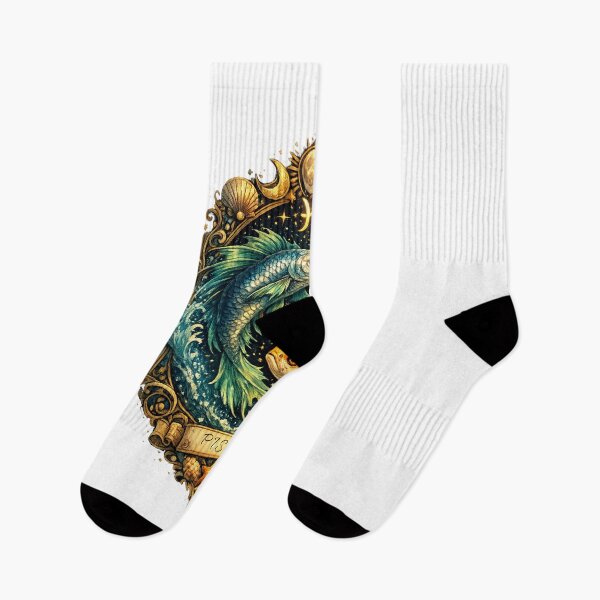 Item preview, Mystical Pisces Zodiac Emblem designed and sold by Lantern Light Apparel .