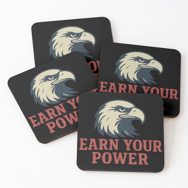 Item preview, Earn Your Power Eagle Motivation T-Shirt Design designed and sold by SaDesign99.
