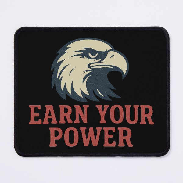 Item preview, Earn Your Power Eagle Motivation T-Shirt Design designed and sold by SaDesign99.