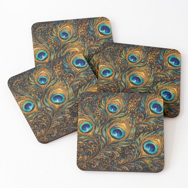 Item preview, Gilded Peacock Plumes designed and sold by PaisleyMarten.
