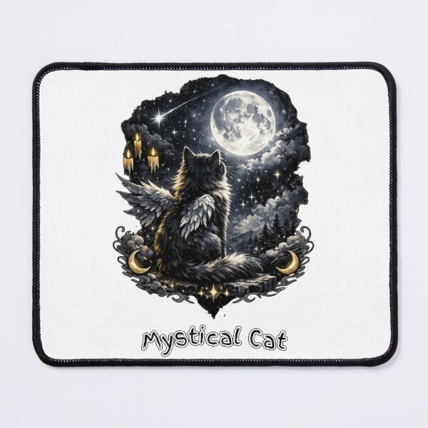 Item preview, Mystical Cat Under the Moon   designed and sold by Lantern Light Apparel .