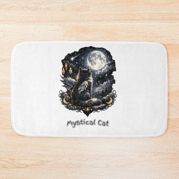 Item preview, Mystical Cat Under the Moon   designed and sold by Lantern Light Apparel .