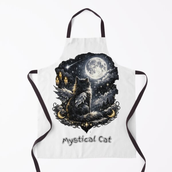 Item preview, Mystical Cat Under the Moon   designed and sold by Lantern Light Apparel .