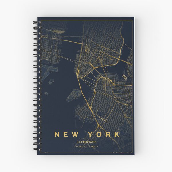 Item preview, New York City Gold Map Print | Dark Navy & Gold NYC Street Map Poster  designed and sold by SantoshArts.