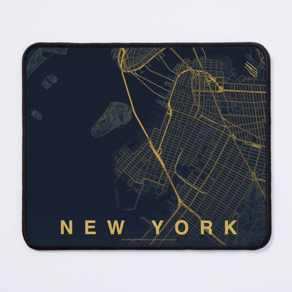 Item preview, New York City Gold Map Print | Dark Navy & Gold NYC Street Map Poster  designed and sold by SantoshArts.