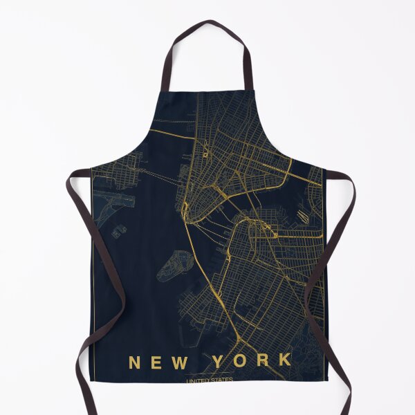 Item preview, New York City Gold Map Print | Dark Navy & Gold NYC Street Map Poster  designed and sold by SantoshArts.
