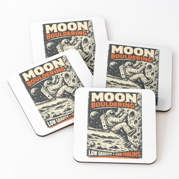 Item preview, Moon Bouldering: Vintage Astronaut Climbing Design designed and sold by Pineapple-Tree.