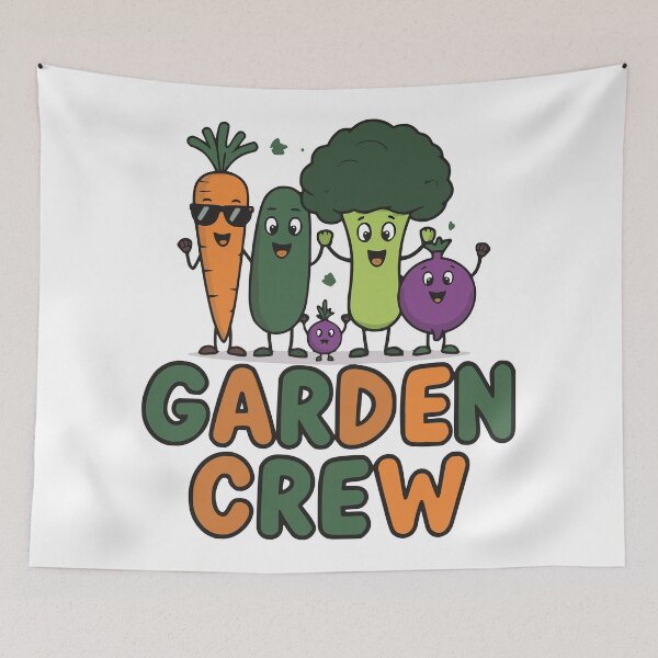 Item preview, garden crew funny vegetables for garden lovers designed and sold by ArtDesignTp.