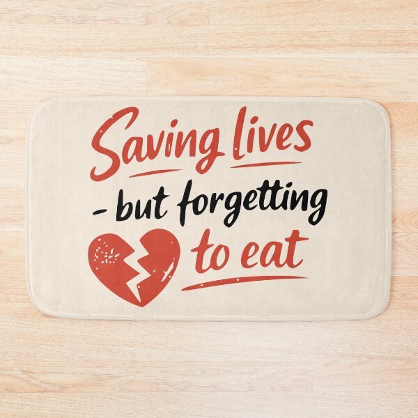 Item preview, Saving Lives but Forgetting to Eat – Nurse Humor – Nurse Insider Joke Funny Quote Sticker – Coffee Lover Humor Design, Chaos Life Aesthetic, Work Hustle Energy Gift designed and sold by VectorJoy.
