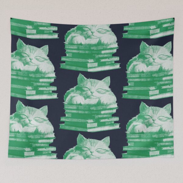 Item preview, Cat Sleeping on Books designed and sold by kinpirks.