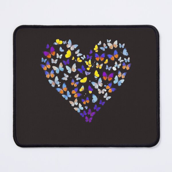 Item preview, Multicoloured butterfly design in a heart shape designed and sold by lucyinspace.