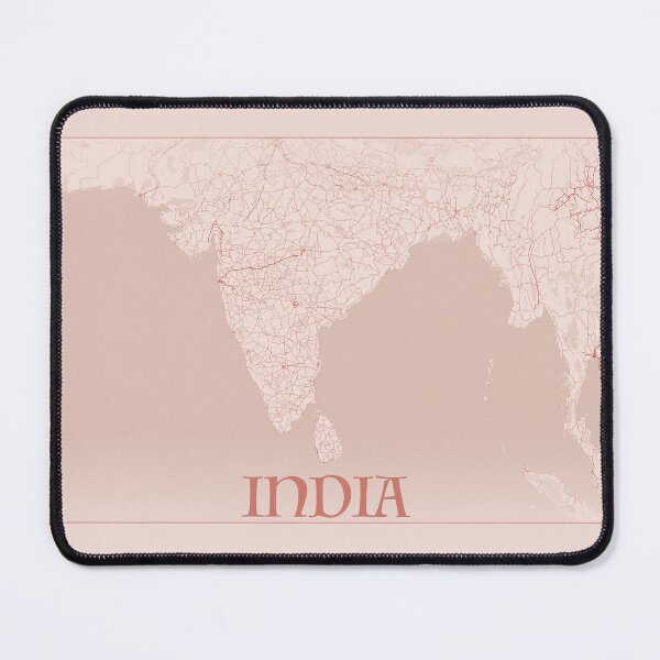 Item preview, India Map Art Print | Terracotta Wall Decor  designed and sold by SantoshArts.