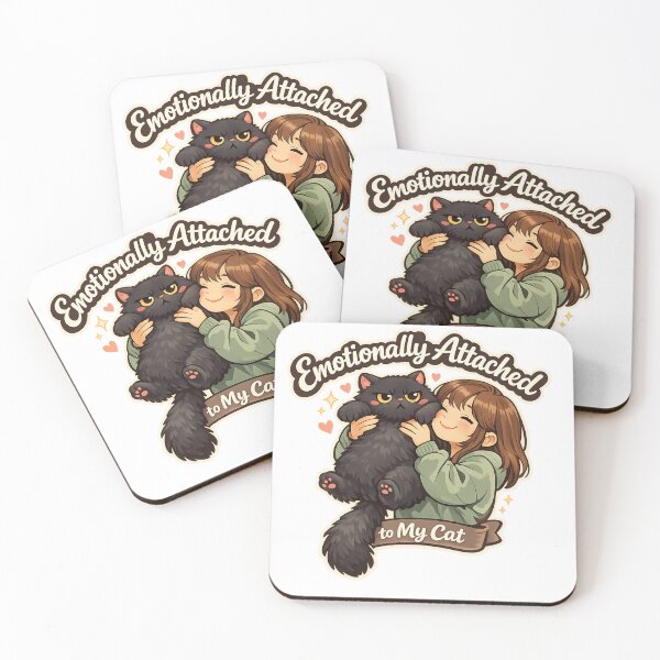 Item preview, Emotionally Attached to My Grumpy Black Cat designed and sold by Ora-kuro.