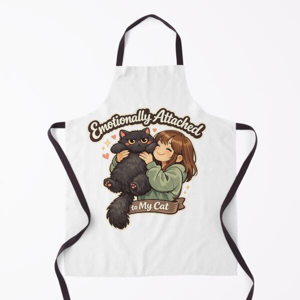 Item preview, Emotionally Attached to My Grumpy Black Cat designed and sold by Ora-kuro.
