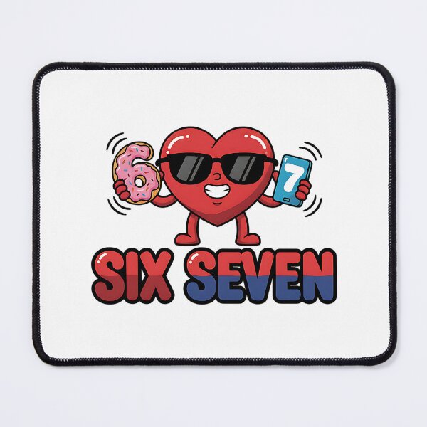 Item preview, funny 6 7 sarcastic heart meme for bro humor designed and sold by ArtDesignTp.
