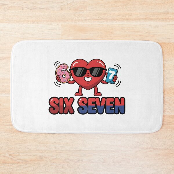 Item preview, funny 6 7 sarcastic heart meme for bro humor designed and sold by ArtDesignTp.