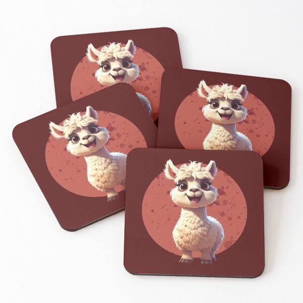 Item preview, Cute Happy Llama – Adorable Fluffy Llama Cartoon Art designed and sold by TripleMoonCrafts.