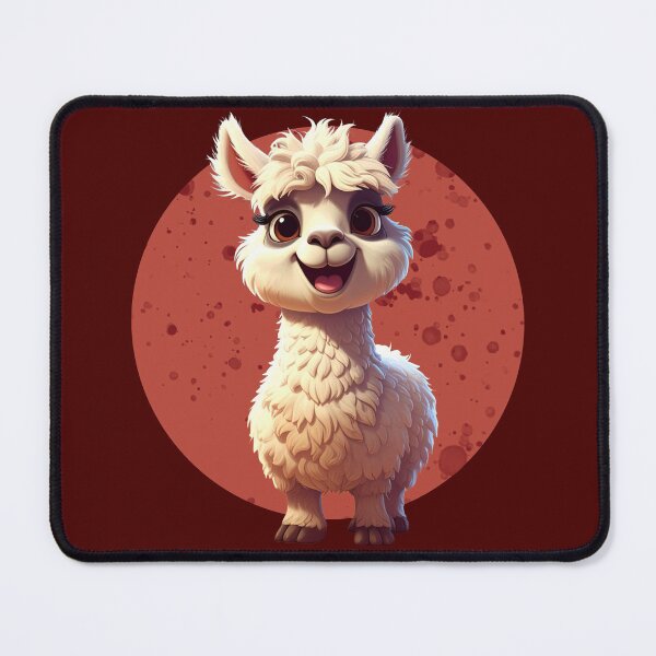 Item preview, Cute Happy Llama – Adorable Fluffy Llama Cartoon Art designed and sold by TripleMoonCrafts.