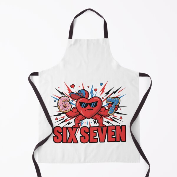 Item preview, six seven meme funny heart bro humor quote designed and sold by ArtDesignTp.