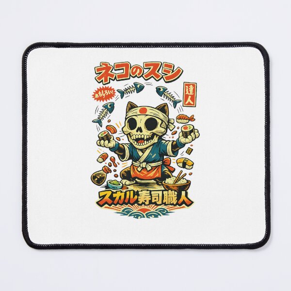 Item preview, Cat Skull Sushi Master designed and sold by LuveraxArt.